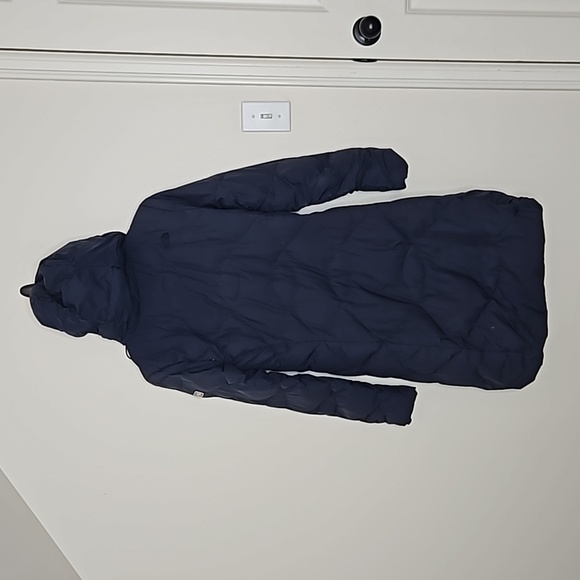 The North Face Goose Down Long Blue Coat Size Small - Picture 5 of 13